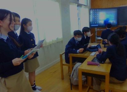 画像　生徒会見学