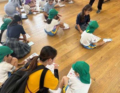 桜の聖母幼稚園の年長さんと交流しました！
