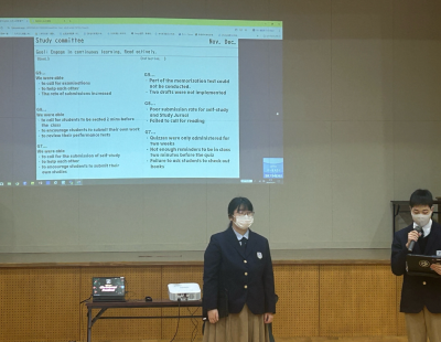 生徒会本部役員企画『English生徒集会』を行いました！