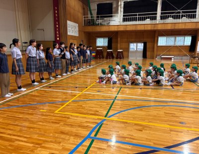 桜の聖母幼稚園の年長さんと交流しました！