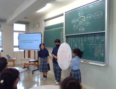 「いのちかがやく強調月間」中学生道徳授業参観