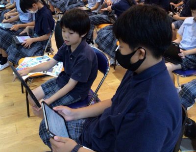 南極との中継によるオンライン出前授業