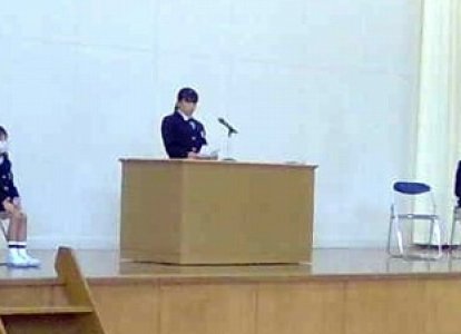 児童生徒代表の言葉を発表してもらいました。