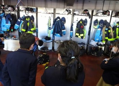 小3社会　消防署見学