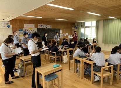 「ＩＣＴ活用教育」の視察来校