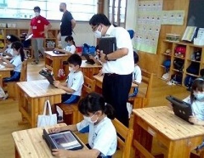 長崎市立矢上小学校から「ＩＣＴ活用教育」の視察来校がありました。
