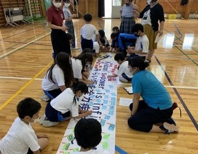 運動会に向けて、みんなの思いを一つにしました。