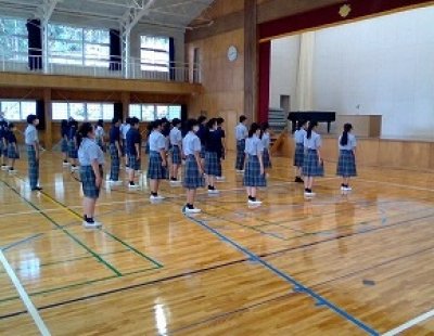 ２学期学級委員任命式がありました。（中学生）