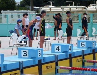 佐世保市中学校体育大会　水泳競技に出場しました。