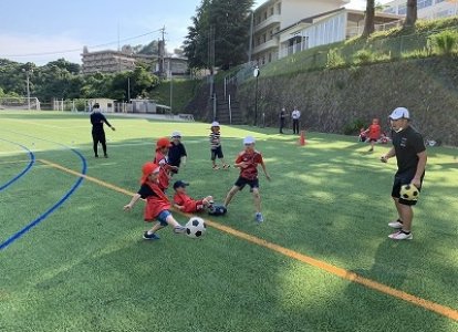 学童でサッカーを行いました！（ポップ体育教室）
