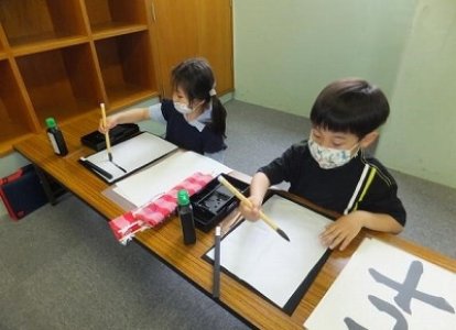 学童で書道教室が始まりました！