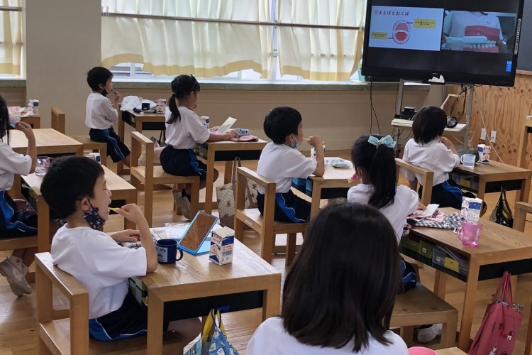 ブラッシング指導があったよ！～小学校～ 九州文化学園小学校・九州文化学園中学校