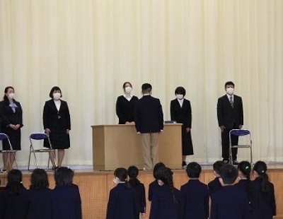 本日、厳重警戒のもと着任式を行いました。